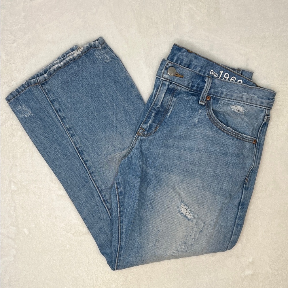 GAP Sexy Boyfriend Daybreak Straight leg Denim Jeans Size 28 Petite